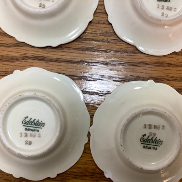 Edelstein Trinket Dishes Bavaria Rose Gold Petit Four / BonBon Dishes Set of 6 - Picture 5 of 7